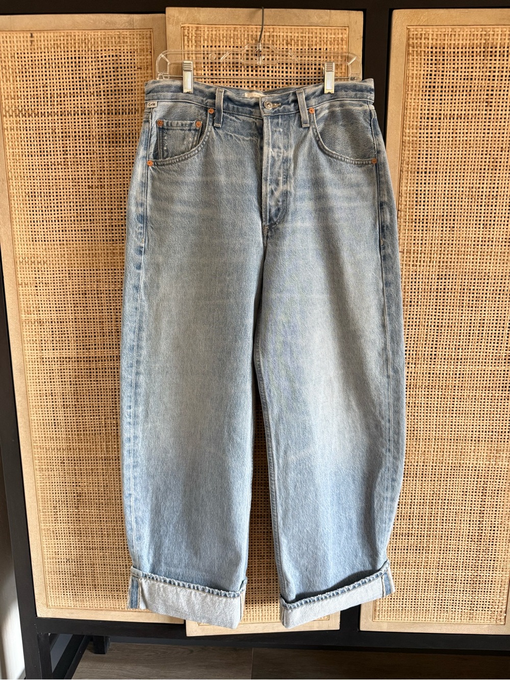 Citizens Of Humanity Ayla Light Blue Wide Leg Jeans